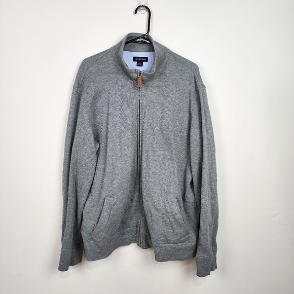 Lands' End Men's Gray Full Zip Sweater, size 42-44 - Picture 1 of 3